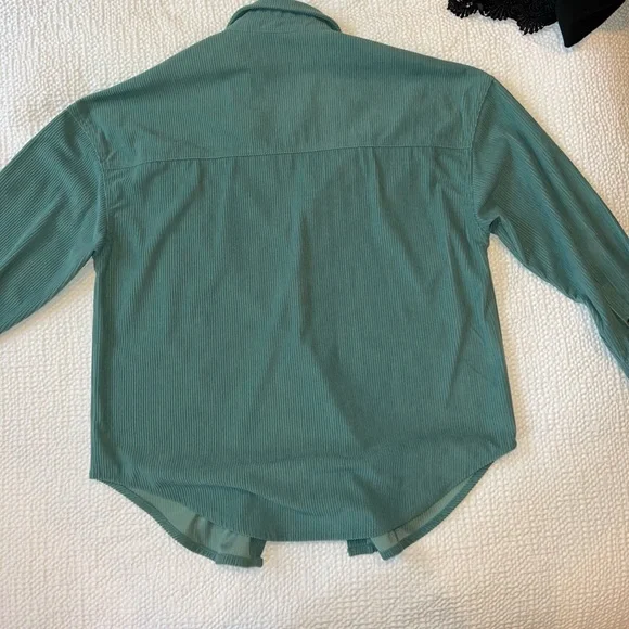 Green ribbed Sherpa jacket, unlined - Picture 2 of 2